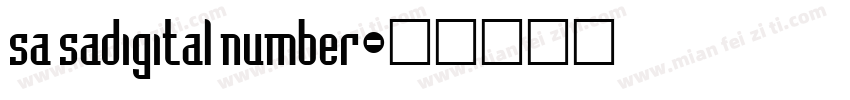 sa sadigital number字体转换
